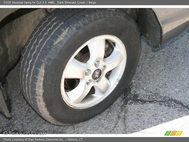 Dark Emerald Green / Beige 2006 Hyundai Santa Fe GLS 3.5 4WD