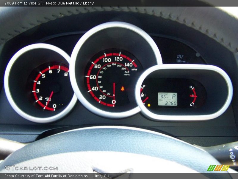 Mystic Blue Metallic / Ebony 2009 Pontiac Vibe GT