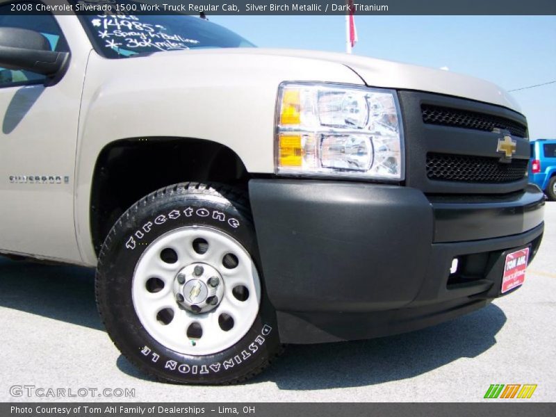 Silver Birch Metallic / Dark Titanium 2008 Chevrolet Silverado 1500 Work Truck Regular Cab