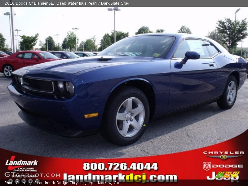 Deep Water Blue Pearl / Dark Slate Gray 2010 Dodge Challenger SE