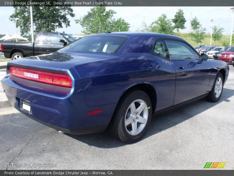 Deep Water Blue Pearl / Dark Slate Gray 2010 Dodge Challenger SE