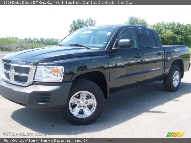 Brilliant Black / Dark Slate Gray/Medium Slate Gray 2008 Dodge Dakota SXT Crew Cab 4x4