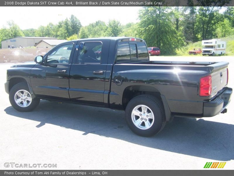 Brilliant Black / Dark Slate Gray/Medium Slate Gray 2008 Dodge Dakota SXT Crew Cab 4x4