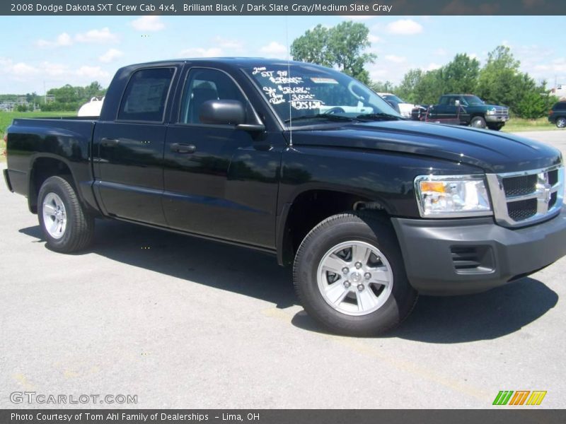 Brilliant Black / Dark Slate Gray/Medium Slate Gray 2008 Dodge Dakota SXT Crew Cab 4x4