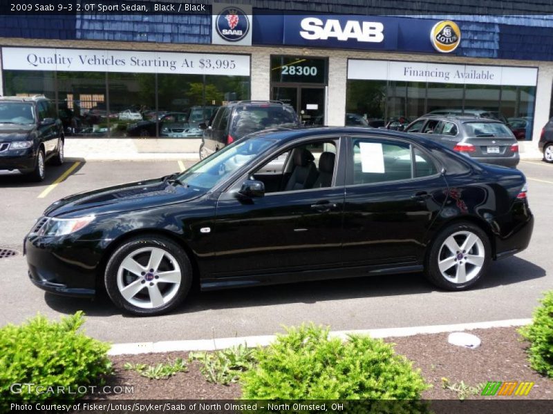 Black / Black 2009 Saab 9-3 2.0T Sport Sedan