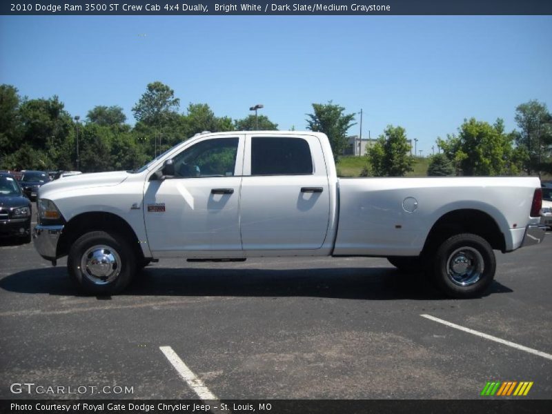 Bright White / Dark Slate/Medium Graystone 2010 Dodge Ram 3500 ST Crew Cab 4x4 Dually