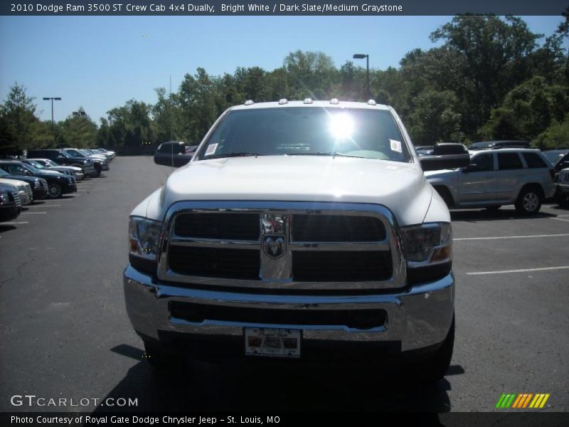 Bright White / Dark Slate/Medium Graystone 2010 Dodge Ram 3500 ST Crew Cab 4x4 Dually