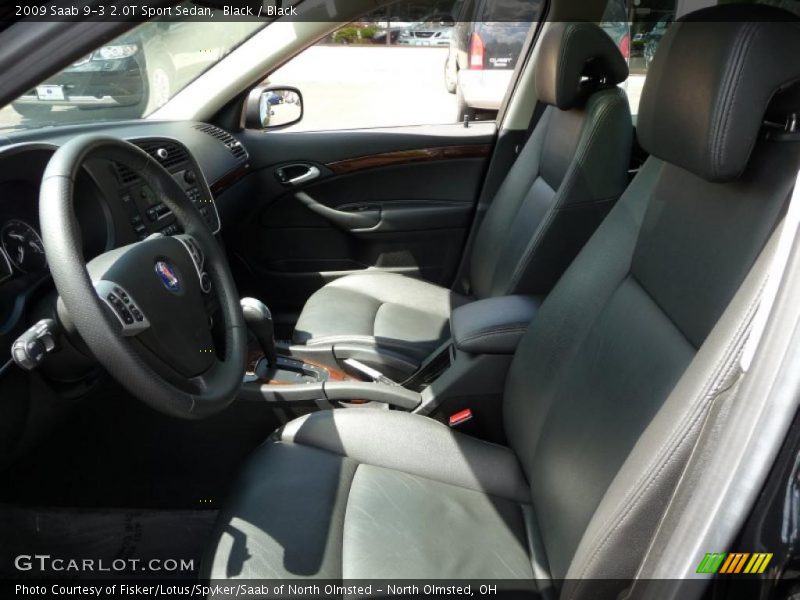 Black / Black 2009 Saab 9-3 2.0T Sport Sedan