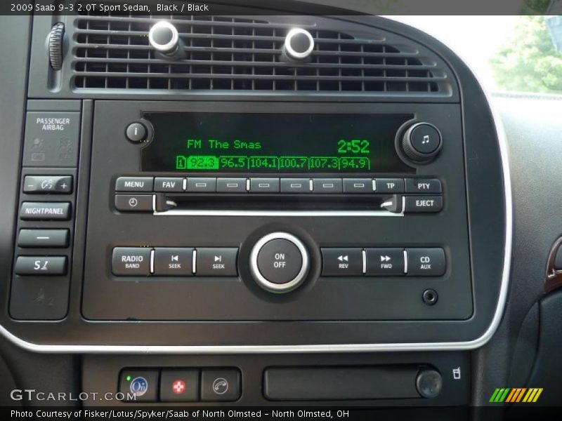 Black / Black 2009 Saab 9-3 2.0T Sport Sedan