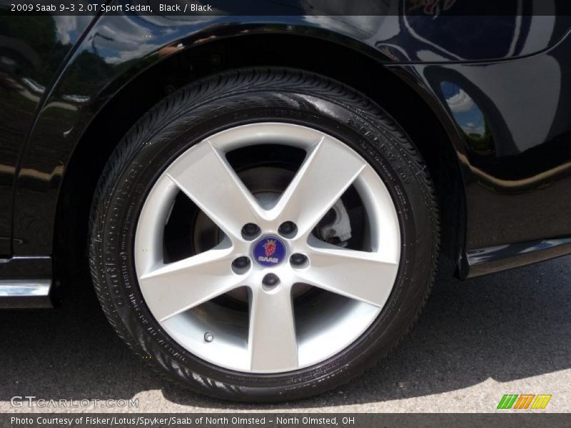 Black / Black 2009 Saab 9-3 2.0T Sport Sedan
