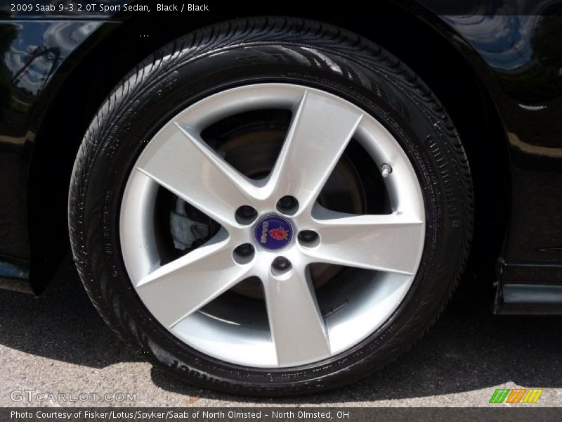 Black / Black 2009 Saab 9-3 2.0T Sport Sedan