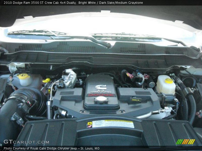 Bright White / Dark Slate/Medium Graystone 2010 Dodge Ram 3500 ST Crew Cab 4x4 Dually