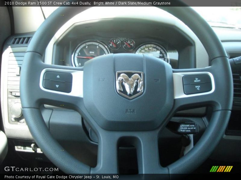 Bright White / Dark Slate/Medium Graystone 2010 Dodge Ram 3500 ST Crew Cab 4x4 Dually