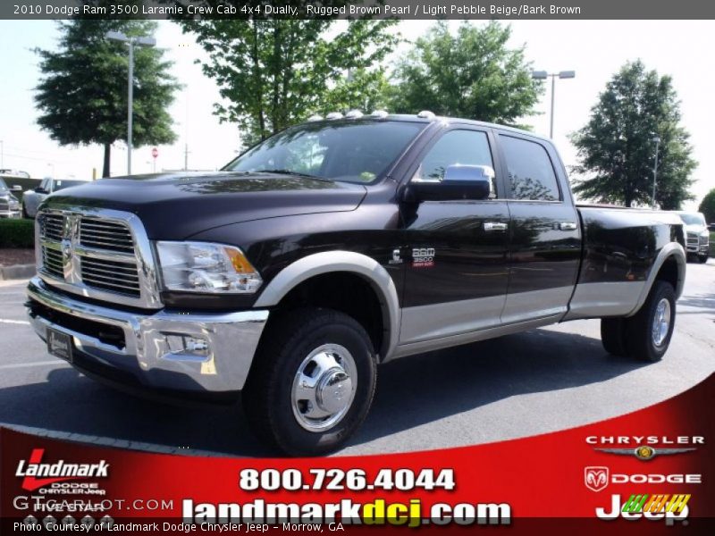 Rugged Brown Pearl / Light Pebble Beige/Bark Brown 2010 Dodge Ram 3500 Laramie Crew Cab 4x4 Dually