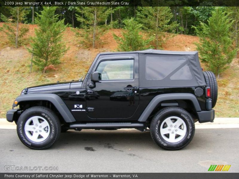 Black / Dark Slate Gray/Medium Slate Gray 2009 Jeep Wrangler X 4x4
