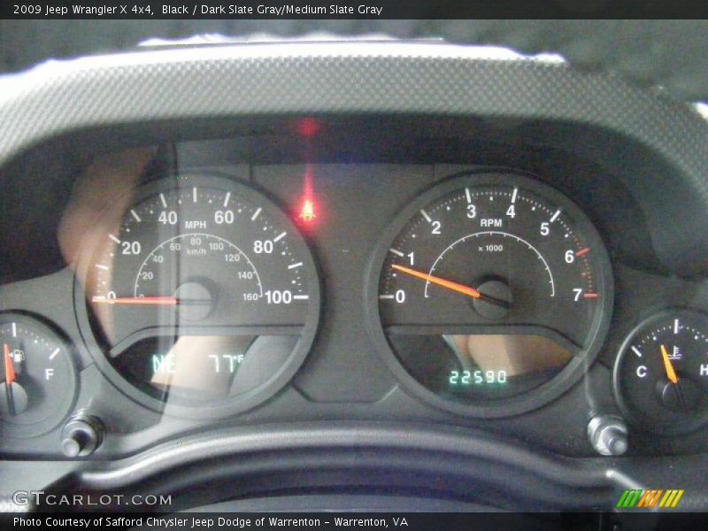 Black / Dark Slate Gray/Medium Slate Gray 2009 Jeep Wrangler X 4x4