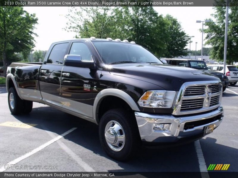 Rugged Brown Pearl / Light Pebble Beige/Bark Brown 2010 Dodge Ram 3500 Laramie Crew Cab 4x4 Dually