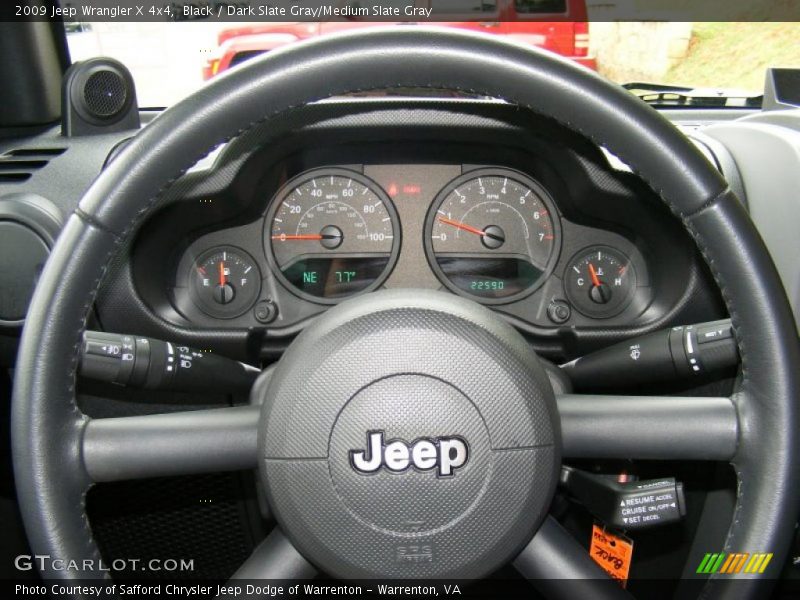 Black / Dark Slate Gray/Medium Slate Gray 2009 Jeep Wrangler X 4x4