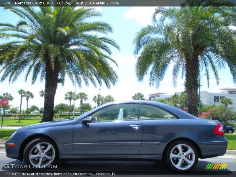 Cadet Blue Metallic / Stone 2005 Mercedes-Benz CLK 320 Coupe