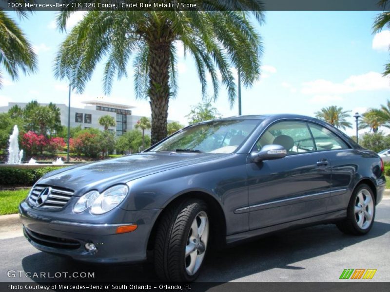 Cadet Blue Metallic / Stone 2005 Mercedes-Benz CLK 320 Coupe