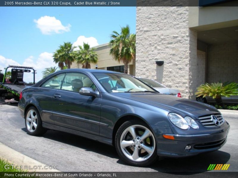 Cadet Blue Metallic / Stone 2005 Mercedes-Benz CLK 320 Coupe