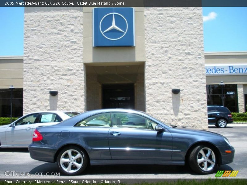 Cadet Blue Metallic / Stone 2005 Mercedes-Benz CLK 320 Coupe