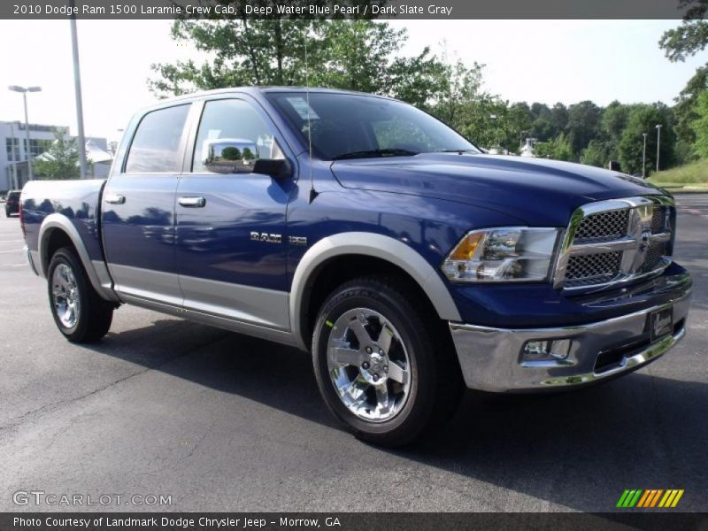 Deep Water Blue Pearl / Dark Slate Gray 2010 Dodge Ram 1500 Laramie Crew Cab