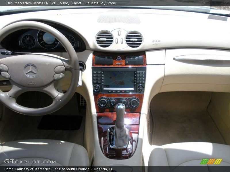 Cadet Blue Metallic / Stone 2005 Mercedes-Benz CLK 320 Coupe