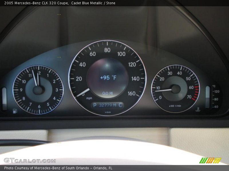 Cadet Blue Metallic / Stone 2005 Mercedes-Benz CLK 320 Coupe