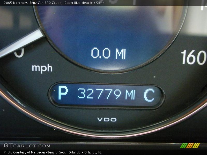 Cadet Blue Metallic / Stone 2005 Mercedes-Benz CLK 320 Coupe