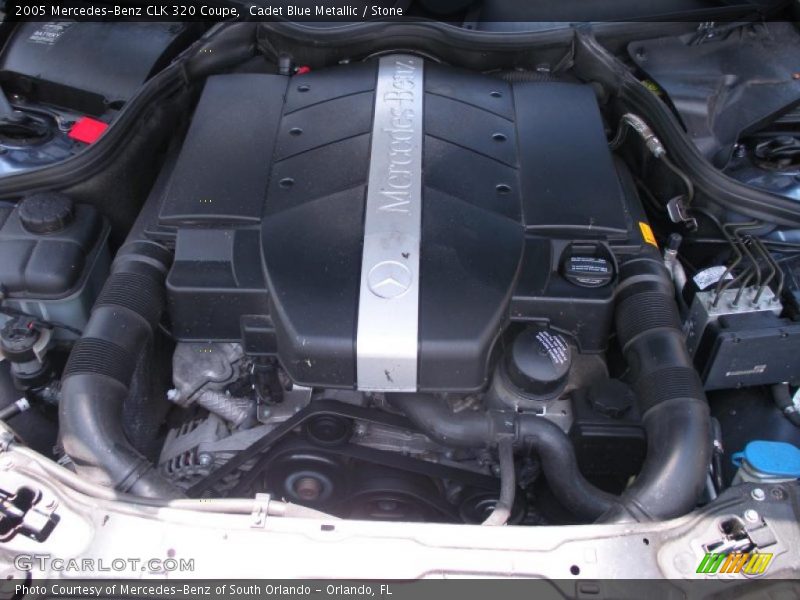 Cadet Blue Metallic / Stone 2005 Mercedes-Benz CLK 320 Coupe