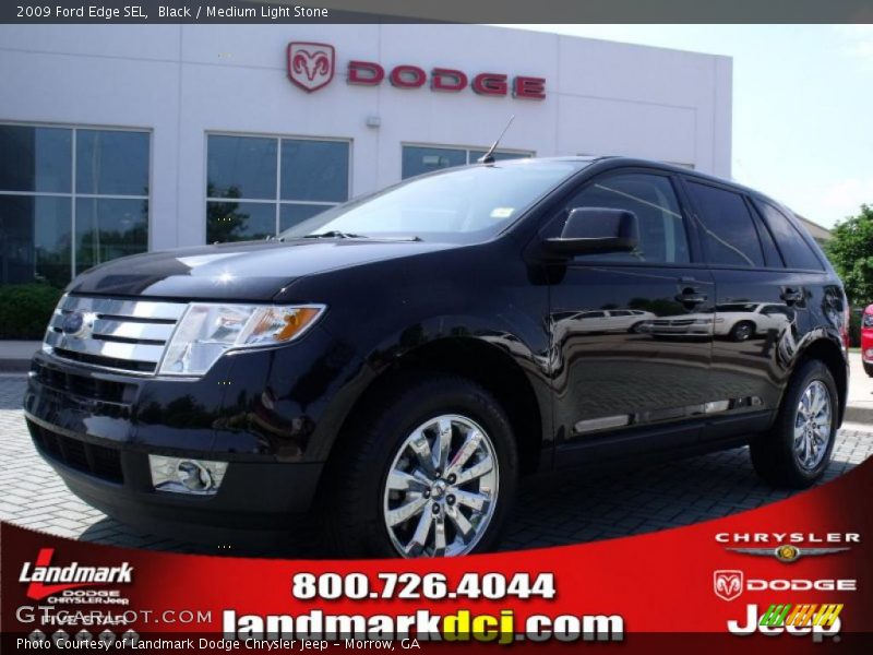 Black / Medium Light Stone 2009 Ford Edge SEL