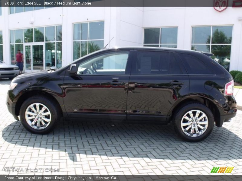 Black / Medium Light Stone 2009 Ford Edge SEL