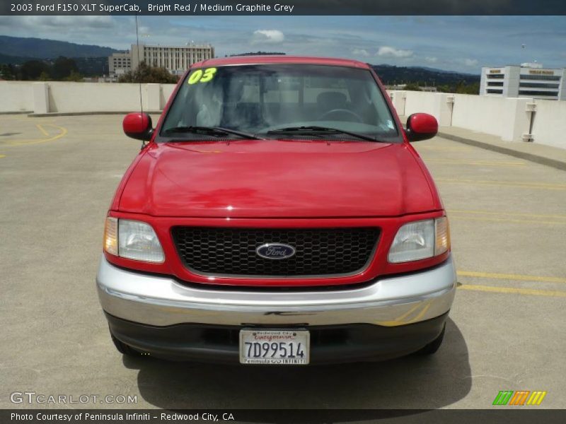 Bright Red / Medium Graphite Grey 2003 Ford F150 XLT SuperCab