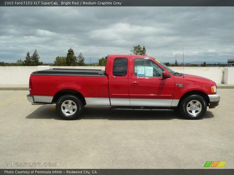 Bright Red / Medium Graphite Grey 2003 Ford F150 XLT SuperCab