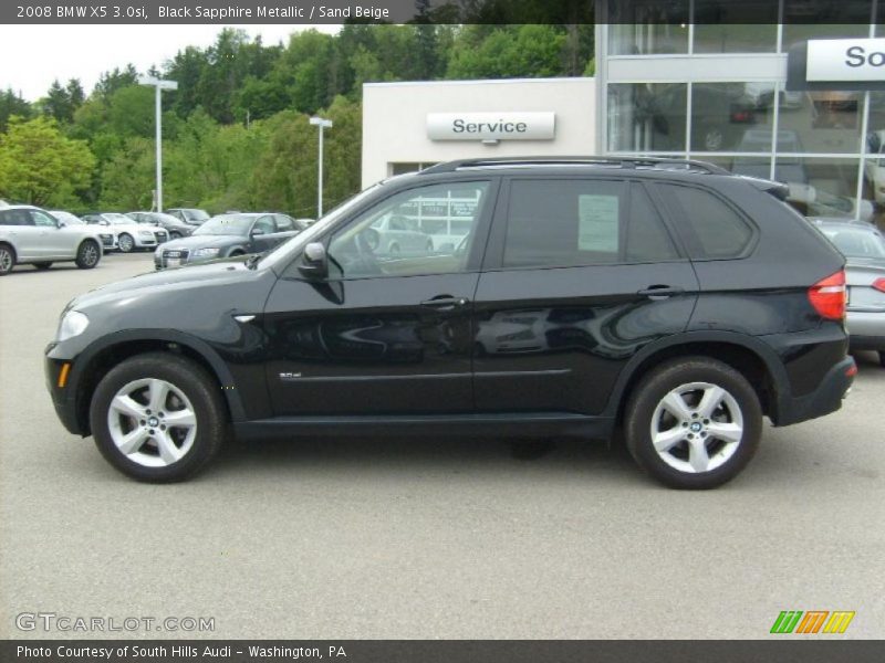 Black Sapphire Metallic / Sand Beige 2008 BMW X5 3.0si