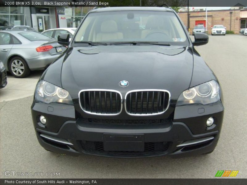 Black Sapphire Metallic / Sand Beige 2008 BMW X5 3.0si