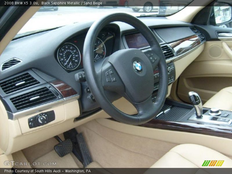 Black Sapphire Metallic / Sand Beige 2008 BMW X5 3.0si