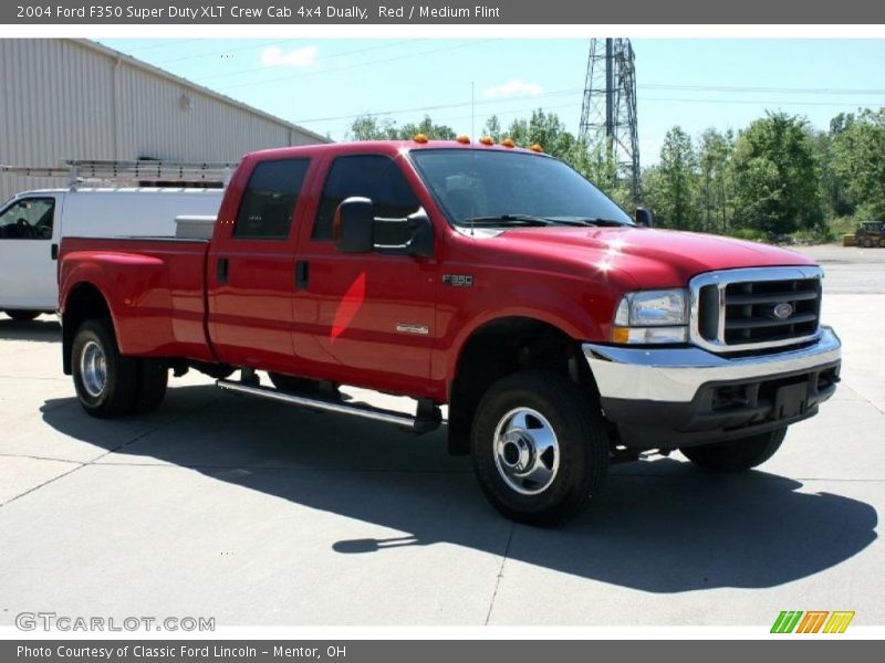 Red / Medium Flint 2004 Ford F350 Super Duty XLT Crew Cab 4x4 Dually
