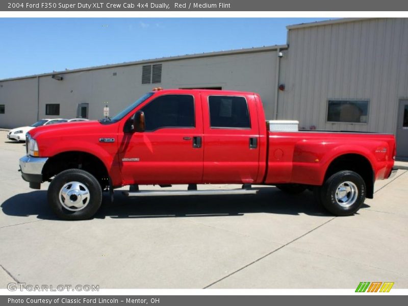 Red / Medium Flint 2004 Ford F350 Super Duty XLT Crew Cab 4x4 Dually
