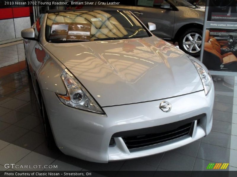 Brilliant Silver / Gray Leather 2010 Nissan 370Z Touring Roadster