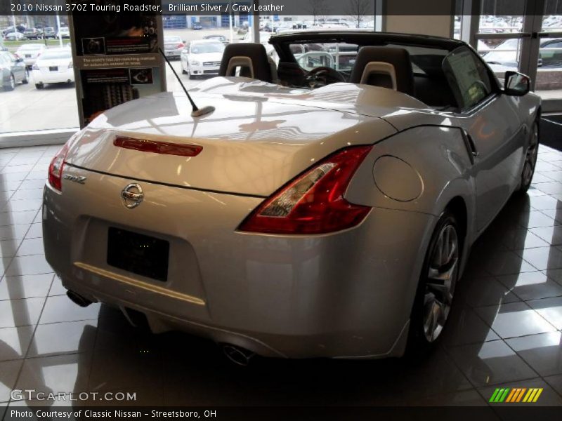 Brilliant Silver / Gray Leather 2010 Nissan 370Z Touring Roadster