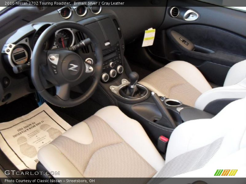 Brilliant Silver / Gray Leather 2010 Nissan 370Z Touring Roadster