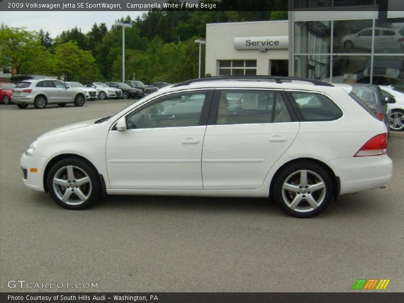 Campanella White / Pure Beige 2009 Volkswagen Jetta SE SportWagen