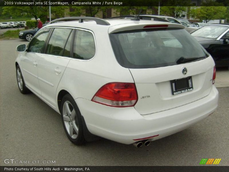 Campanella White / Pure Beige 2009 Volkswagen Jetta SE SportWagen