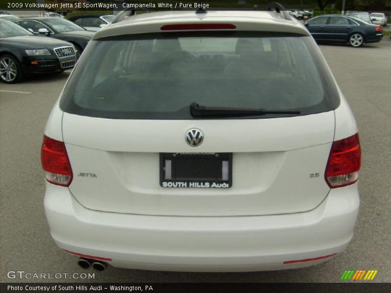 Campanella White / Pure Beige 2009 Volkswagen Jetta SE SportWagen