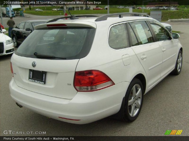 Campanella White / Pure Beige 2009 Volkswagen Jetta SE SportWagen