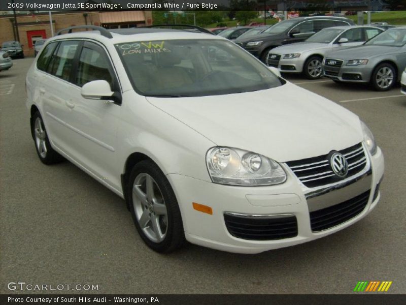 Campanella White / Pure Beige 2009 Volkswagen Jetta SE SportWagen