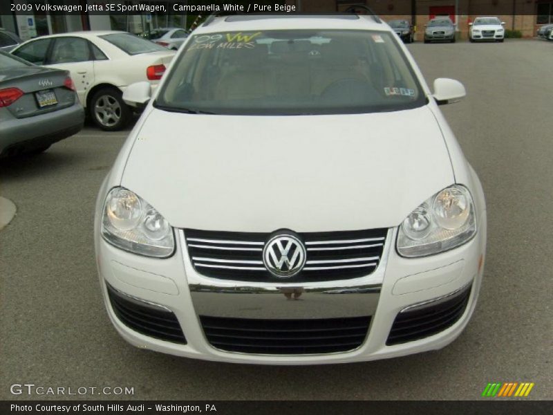Campanella White / Pure Beige 2009 Volkswagen Jetta SE SportWagen