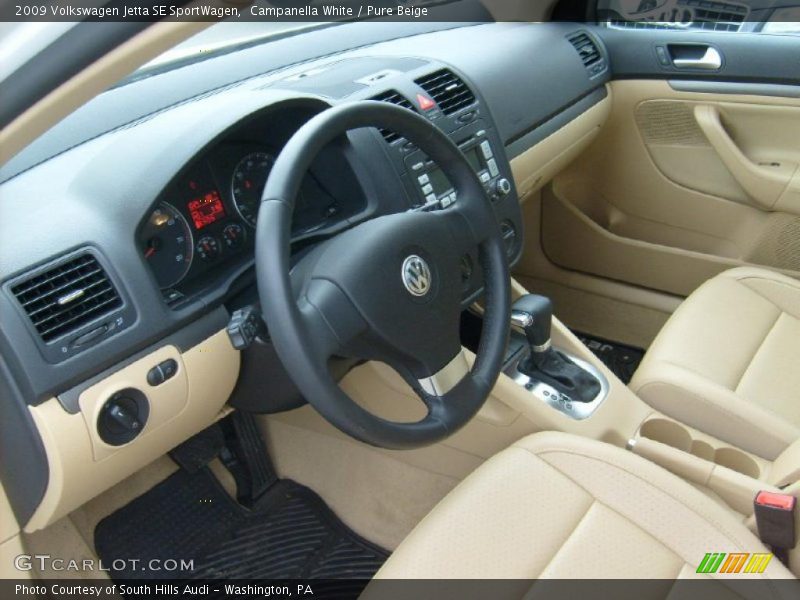 Campanella White / Pure Beige 2009 Volkswagen Jetta SE SportWagen